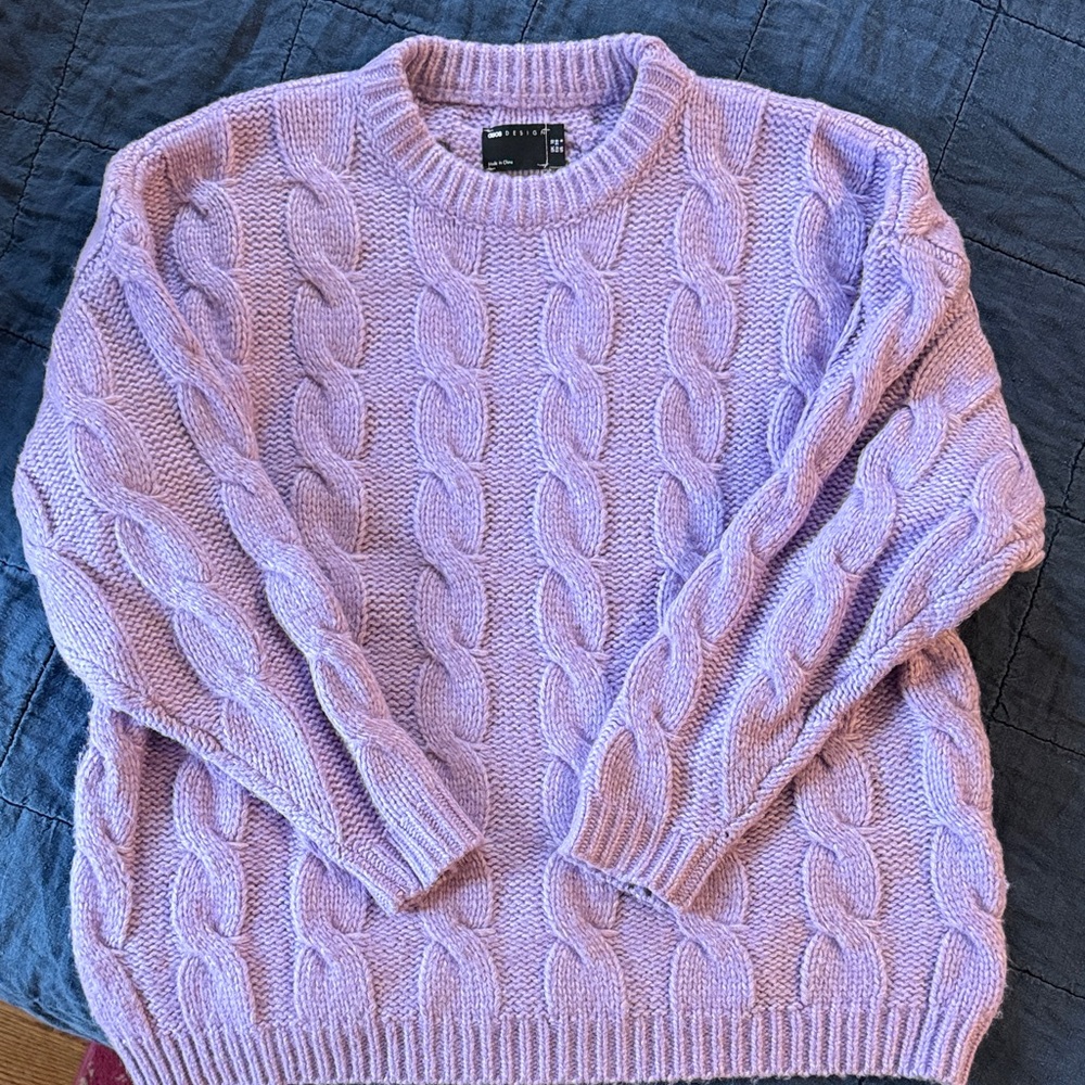 ASOS Lilac Cable Knit Sweater